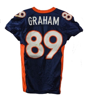 2010 Daniel Graham Game Worn  Denver Broncos Jersey 11/28/10 (Broncos LOA)